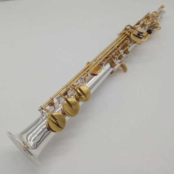 

mfc soprano saxophone s-9937 s-wo37 silvering gold key sax soprano mouthpiece ligature reeds neck musical instrument
