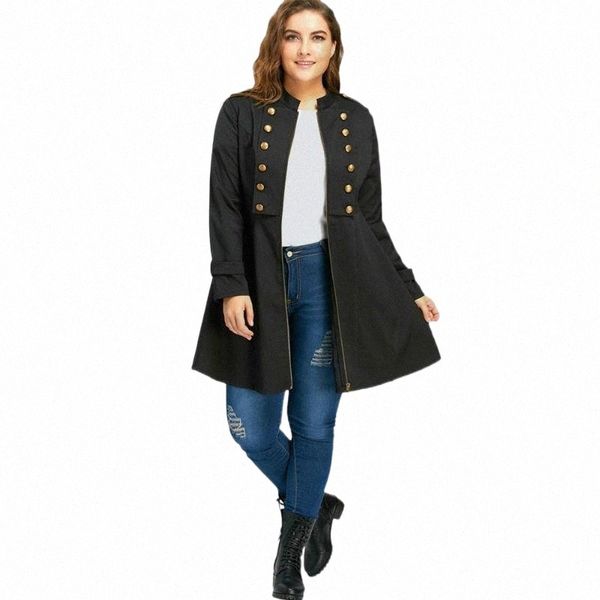 

women's trench coats 2021 plus size women coat double breasted flare long autumn ladies slim oversized womens outerwear z5pp#, Tan;black