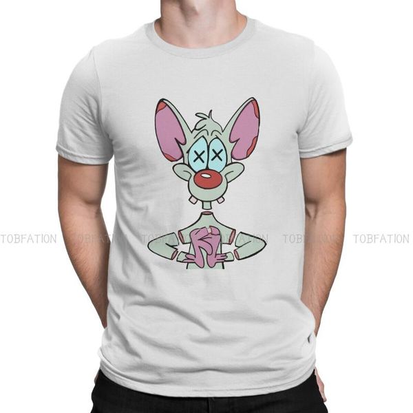 

men's t-shirts pinky special tshirt and the brain tv leisure size s-6xl t shirt summer t-shirt for adultmen's, White;black