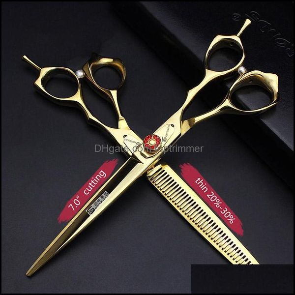 

hair scissors care styling tools products barber shop 7 inch imported stainless steel japan 440c professional hairdressing haircut set dro