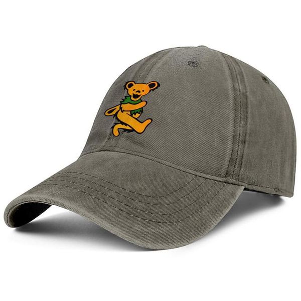 

stylish grateful dead dancing bear logo denim baseball cap blank hats rainbow europe grateful dead skull rose white th298s, Blue;gray