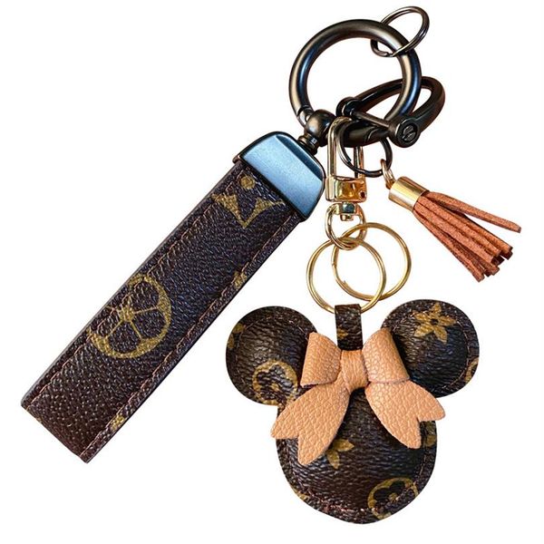 

mouse design car keychain favor flower bag pendants charm jewelry keyring h258s