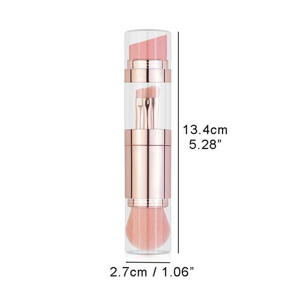

5in1 makeup brushes set multifunctional portable foundation loose powder blush eyeshadow eyebrow lip brush powder puff sets make up tool