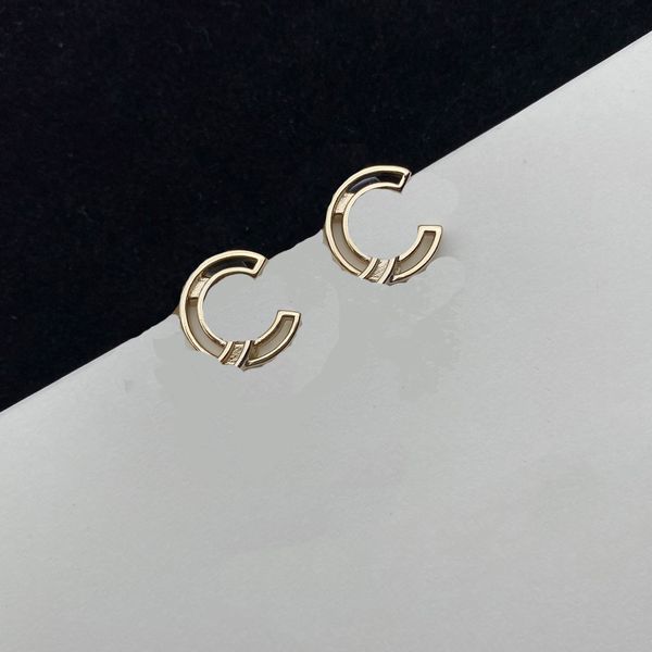 

2022 letters stud geometric women earring wedding party jewerlry, Golden;silver