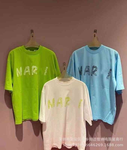 

women's t-shirt fashion brand mar spring and summer color sketch letters solid simple short sleeve t-shirt women's casual 4sg8, White