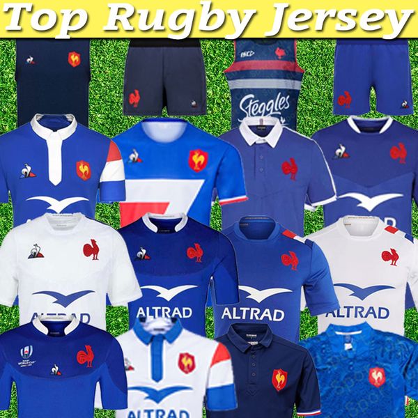 

new style 2019 2020 franch super rugby jerseys 18 19 20 franch shirts rugby maillot de foot french boln rugby shirt size s-5xl, Black;gray