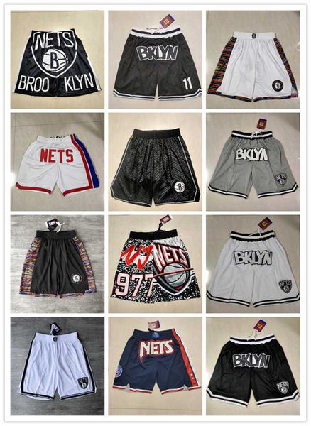 

brooklyn''nets''men throwback basketball shorts pocket, Black