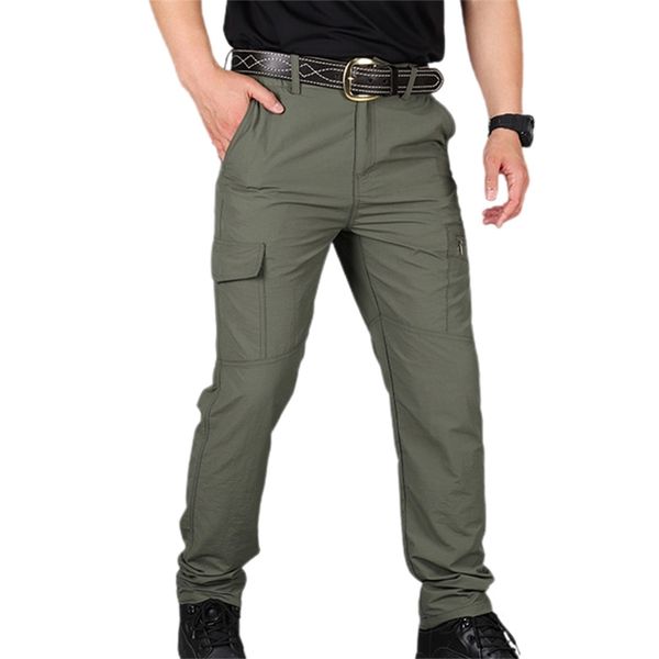 

summer men pants casual cargo militari tactic army trousers male breathable waterproof multipockets pant size s5xl 220810, Black