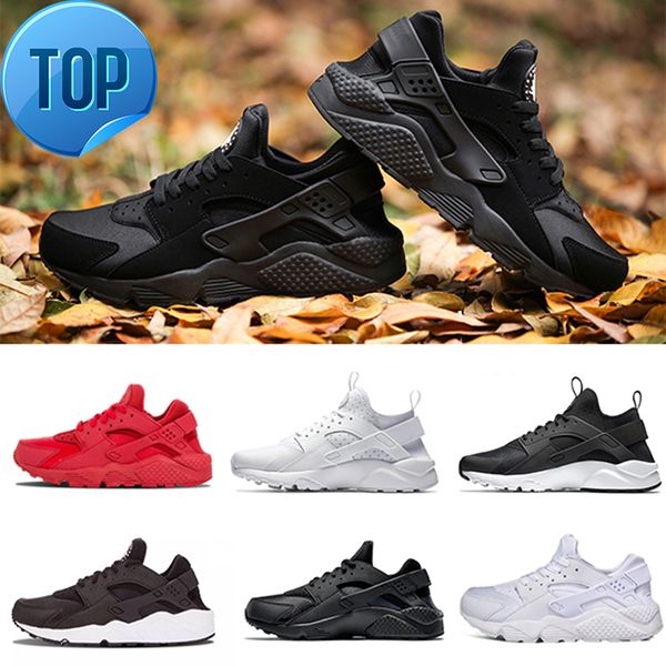 

boots huarache run ultra triple black white running shoes men women huaraches 4.0 1
