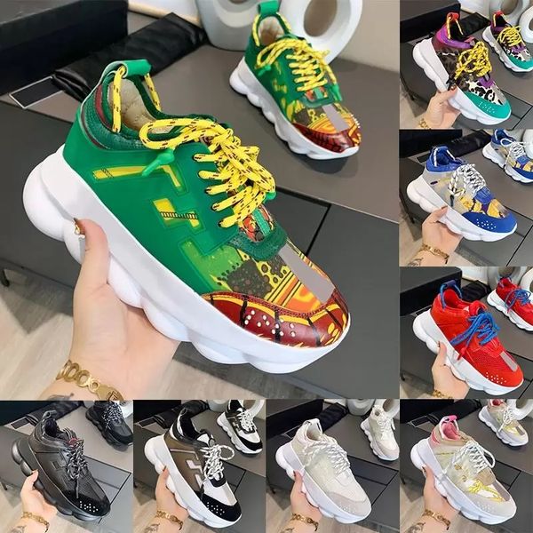 

designer italy casual shoes reflective sneakers mens women sneaker chain shoe multi-color suede floral leaopard triple black spotted arrows