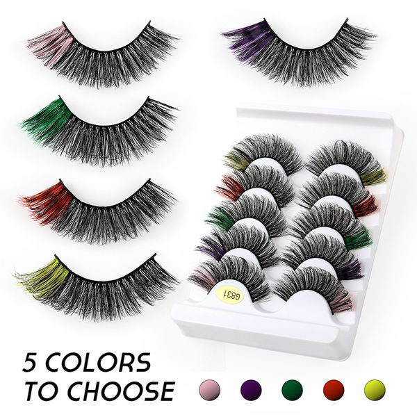 

lash extensions eyelash box 3d color eyelashes extension red white and green lashes mink colorful natural thick makeup lash package