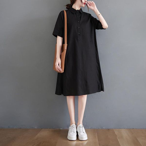 

arrival japanese style casual dresses turn-down collar chic girls summer blouse dress women street fashion, Black;gray
