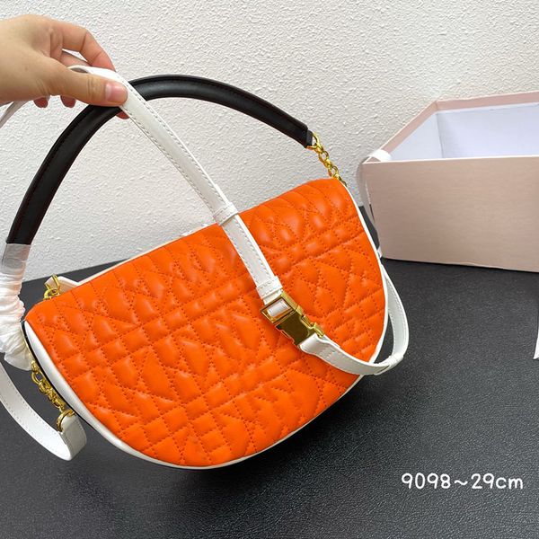 

designer vibe hobo bag semicircle crossbody bags orange cannage lambskin shoulder bag small medium pocket 20cm 29cm