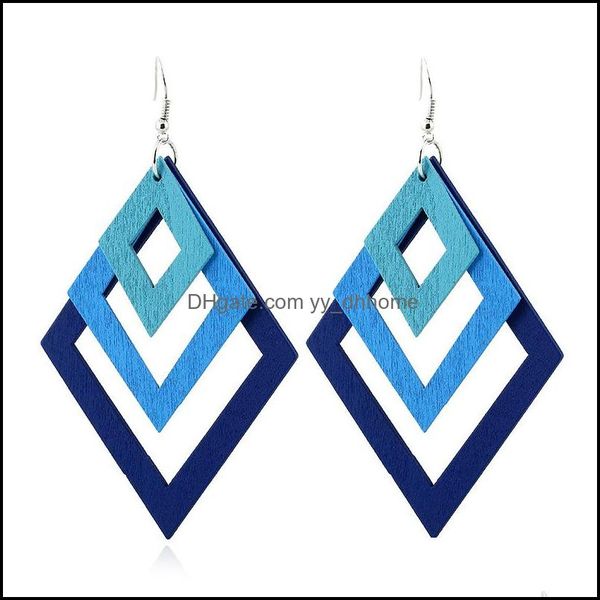 

dangle chandelier earrings jewelry wood diamond drop for women girl fashion hollow mti layer and wholesale - 0821wh delivery 2021 r9avk, Silver