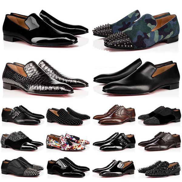 

dress shoes rivets loafer wedding shoe triple black oreo suede patent leather luxury for business party mens loafers sneaker slip on with