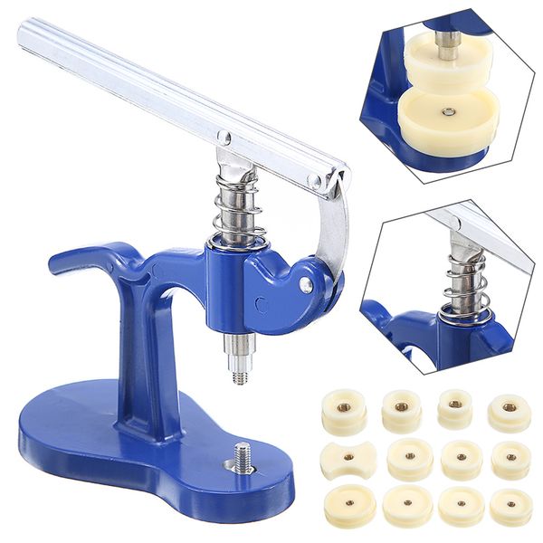 

1pc professional watch case press tool back cover closer battery change repair watchmakers kit with 12pc dies 220617