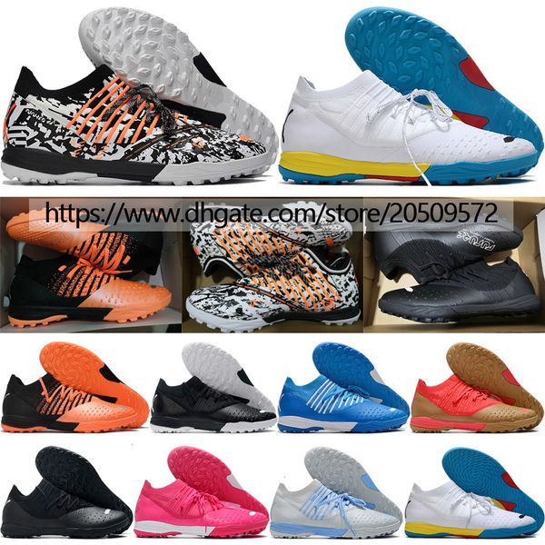 

send with bag soccer boots future z 1.3 teazer tf ic knit socks football cleats for men neymars jr soft leather trainers indoor turf soccer, Black