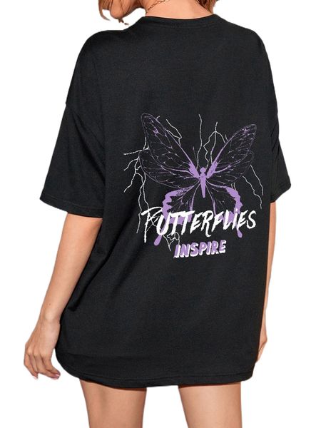 

letter and butterfly print 20eo#, White