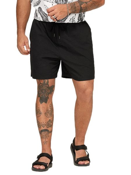 

extended sizes men drawstring waist bermuda shorts h4di#, White;black