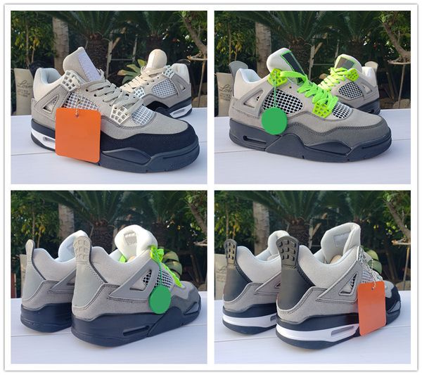 

shoes 4 neutral grey black men basketball trainers 4 neon cool anthracite sports sneaker