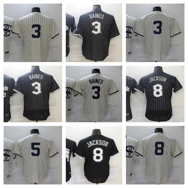 

2022 new baseball jerseys jackson 3 harold harrison baines 5 josh 8 bo, Blue;black