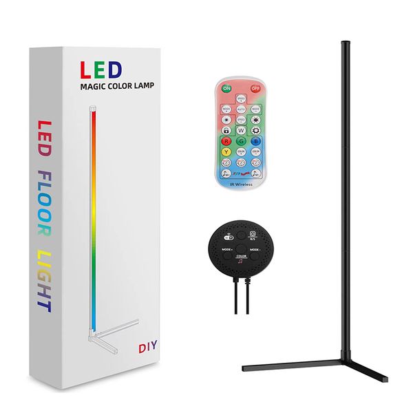 Stehlampe, Musikrhythmus, RGB, Vollfarbe, Conor-Licht, WLAN, Bluetooth, APP-gesteuert, abnehmbare Fernbedienung, Stehlampe