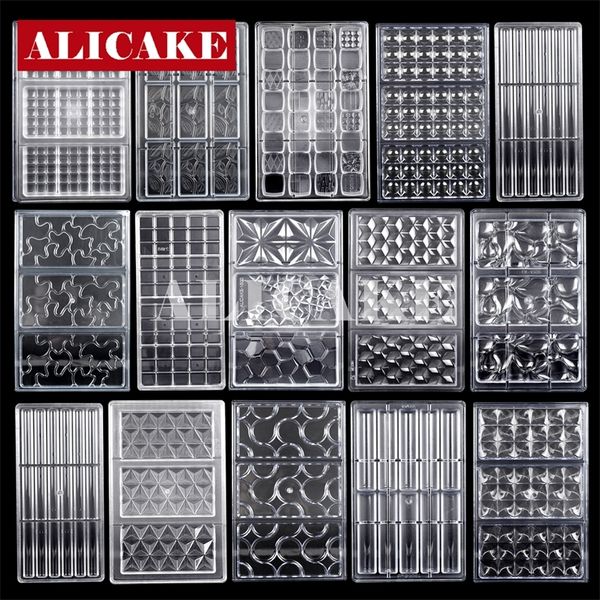 

chocolate mould polycarbonate mold for chocolates bar molds belgian diamond bonbon form confectionery tray baking pastry tools 220518
