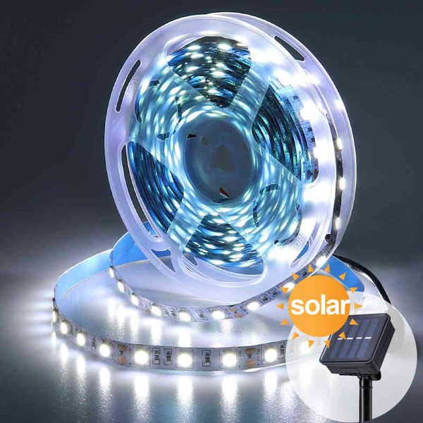 Solar Licht Streifen Garten Dekoration Außen String Lichter Led Streifen Solar Lichter Girlande Wasserdicht Weihnachten Solar Lampe J220531