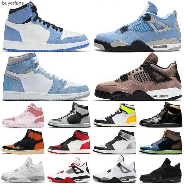 

4s men women sneaker basketball shoes black cat university blue cement bred patent dark mocha mens trainers women outdoor sports sneakers 7-