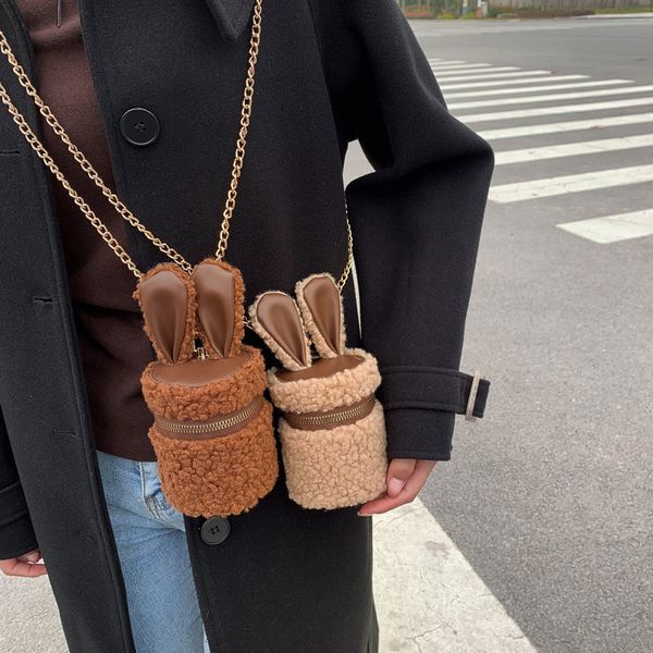 

2022 designer bags mini lamb wool small cylinder bunny ears messenger handbags luxury brand summer beach women handbag and kid bag luxurious
