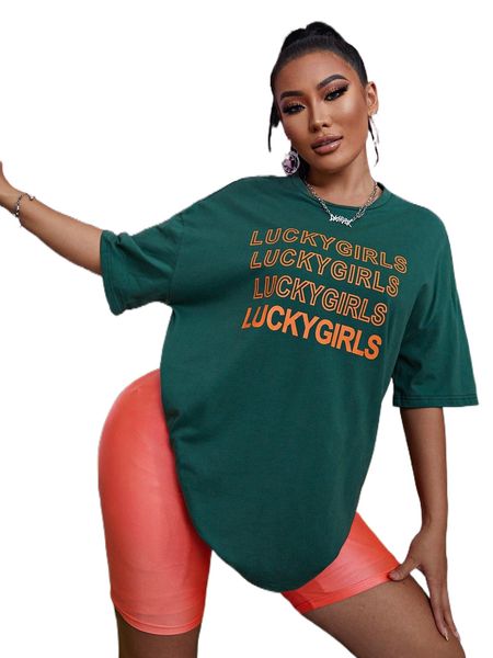 

sxy letter graphic drop shoulder tee t4en#, White
