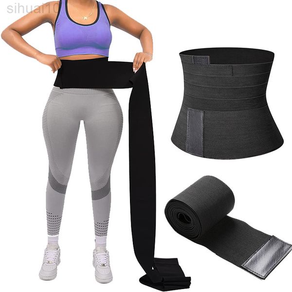 Taillentrainer für Frauen Shapewear Verband Wrap Bauch Steuerungskörper Shaper Taille Trimmergürtel Unterbauchkompression Plus Größe L220802