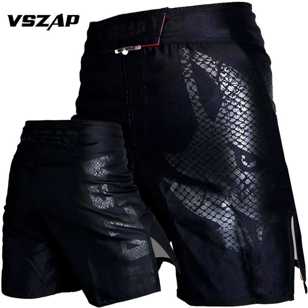 Männer Shorts VSZAP Marke Fitness Workout MMA Muay Thai Kampf Muskel Training Polyester Schnell Trocknend 220318