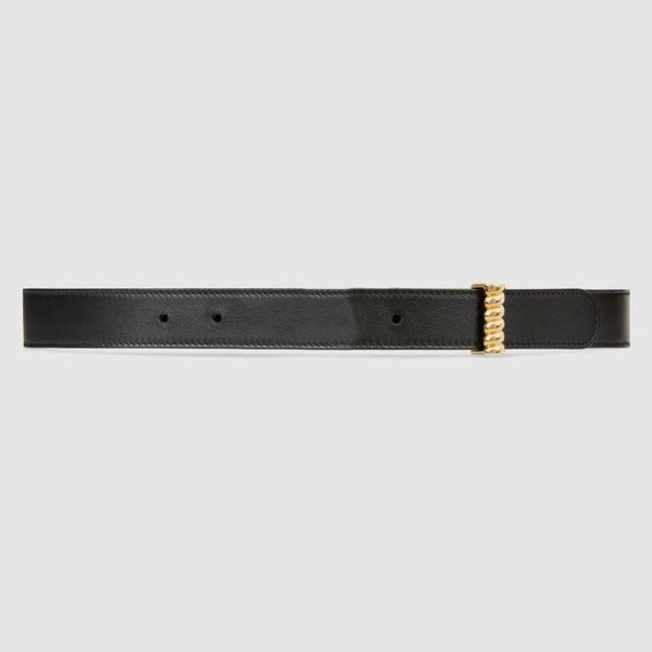 

10a screw thread gold buckle belt belts for women highest quality new men black nude genuine leather belt with green box 627055 666, Black;brown