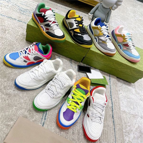 Tasarımcı Sole Ayakkabı Kapatma Yüksek Üst Stil Sepet Spor ayakkabıları ayak bileği basketbol kontrast kalınlaşma platformu parlak renkli kumaşlar yansıtıcı spor ayakkabısı