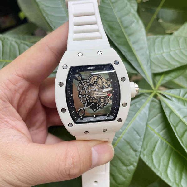 

luxury mens mechanics watch richa milles watch men's and women's double-sided hollow out non mechanical wine barrel ten brands r p, Slivery;golden