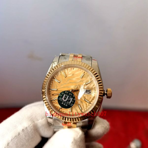 

new version watches sapphire glass 36mm yellow dial 126233 two tone gold stainless steel bracelet u1 2813 movement automatic men's wome, Slivery;brown