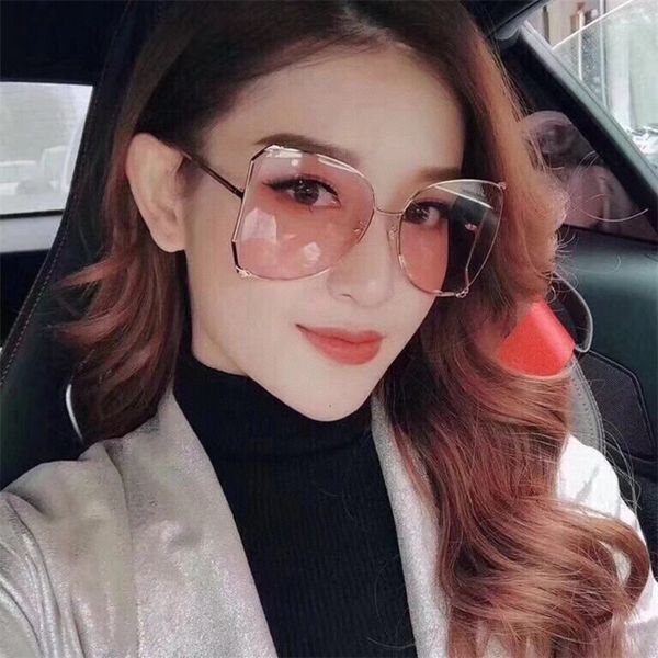 

sunglasses large frame pearl glasses legs yang mi, yuan shanshan, sun yunyun same net red, White;black