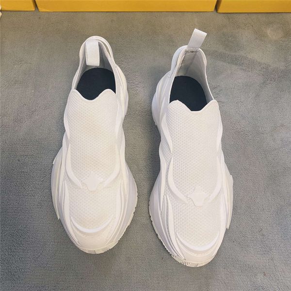 

lovers knitted socks boots breathable low sports shoes not lacing cover foot platform casual shoe, Black