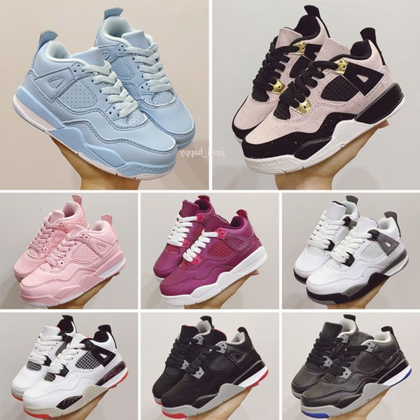 

kids discount jumpman 4 4s basketball shoes raptors bred tattoo 3s tinker black cement big youth boys sport children sneakers