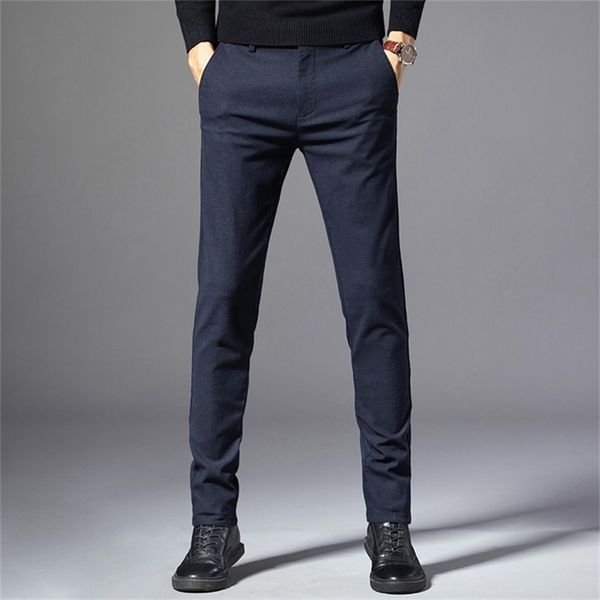 

winter autumn men's cotton casual long pants mens pants lj201217, Black