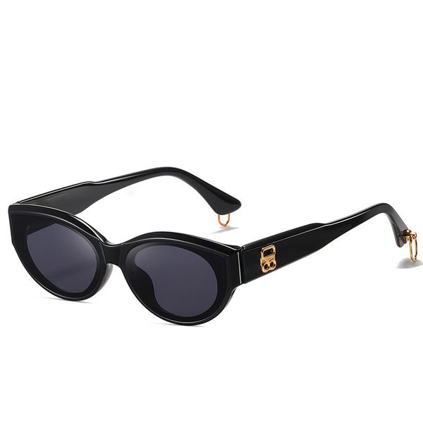 

black steampunk sunglasses for women ornament uv400, White;black