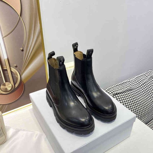 

boots martin boots women's autumn winter elastic sleeve short locomotive trend british style handsome fashion shoes, Black
