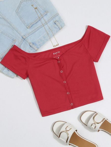 

off shoulder raglan sleeve tee m5sg#, White