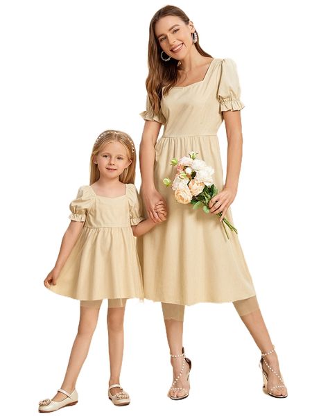 

1pc p.uff s.leeve .esh overlay a-line d.ress 05zv#, Black;gray