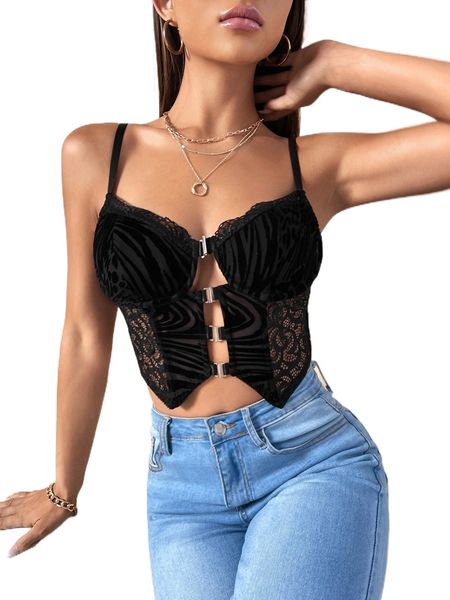 

lace insert asymmetrical hem cami w7qv#, White