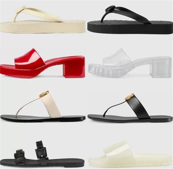 

sandals designer for women mens slides jelly clear heels slippers trend fashion woman flip flop slide foam rubber leather summer beach shoes, Black