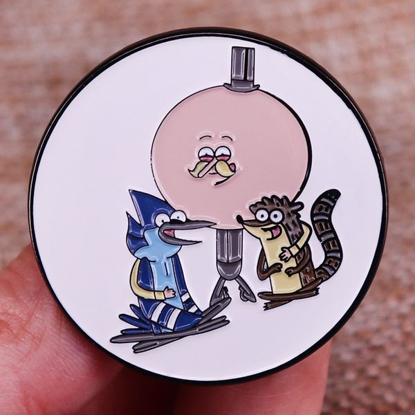 

regular show lapel pin anime badge jewelry gift brooch, Blue