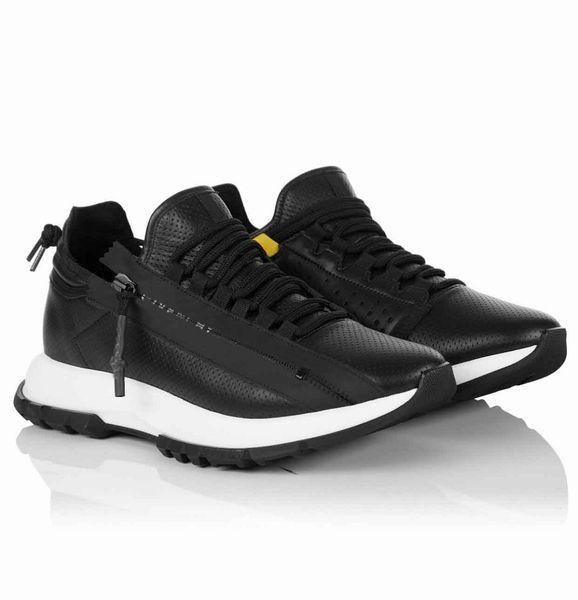 

[original box.eu38-46]spectre sneakers shoes men low-runner chunky ridged soles with zip perforation design technical comfort casual sports, Black