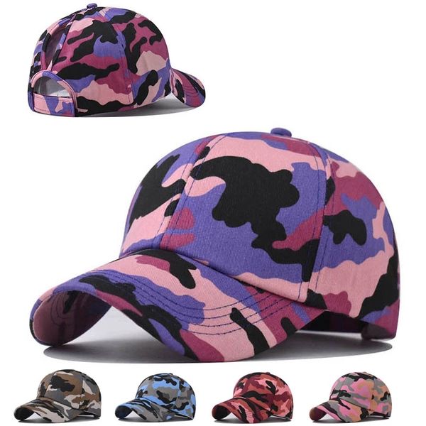 

new women's ponytail baseball cap summer camouflage multicolor casquette sun hats ladies outdoor sunscreen cap casual hiphop hat, Blue;gray